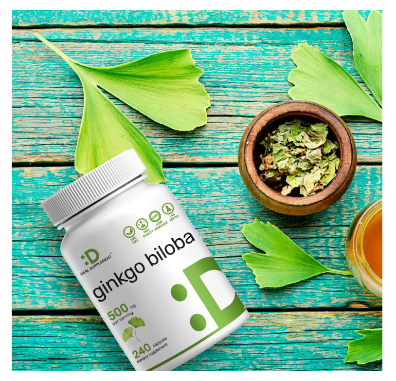Ginkgo Biloba Deal Supplement | 500mg | 240 cápsulas | Extra fuerte