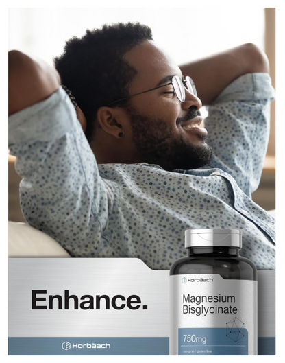 Bisglicinato de magnesio Horbäach | 750 mg | 120 cápsulas