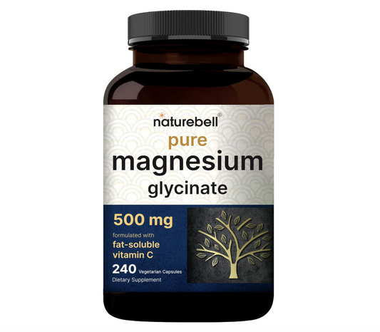 Glicinato de Magnesio Naturebell | 500 mg | 240 unidades | 100 % quelado y purificado