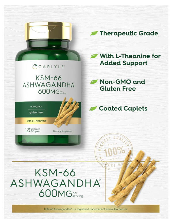 KSM-66 Carlyle | Extracto de raíz de Ashwagandha | 600 mg | 120 Uds