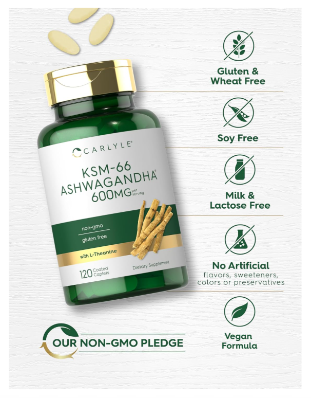 KSM-66 Carlyle | Extracto de raíz de Ashwagandha | 600 mg | 120 Uds