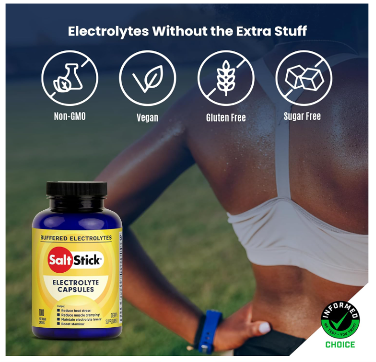 SaltStick | Cápsulas de electrolitos con vitamina D | 100 Uds