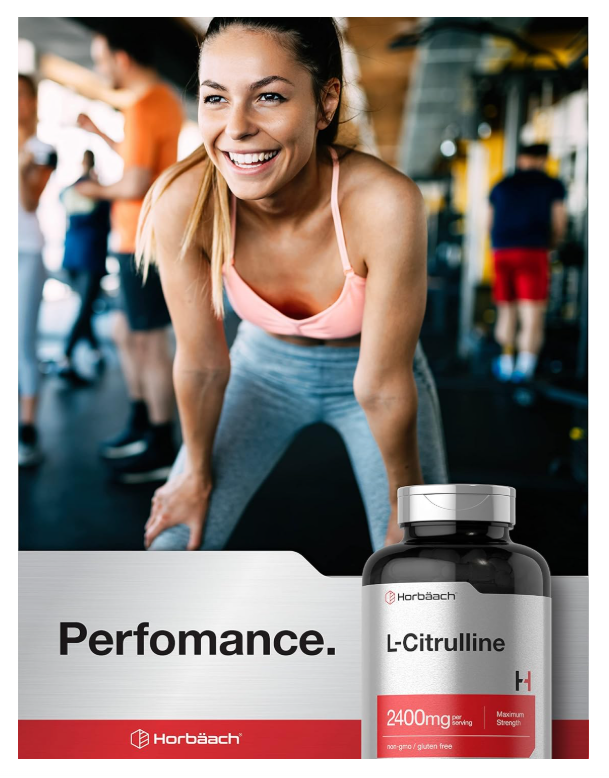 L Citrulina  | 2400 mg | 180 cápsulas | Máxima fuerza y forma libre