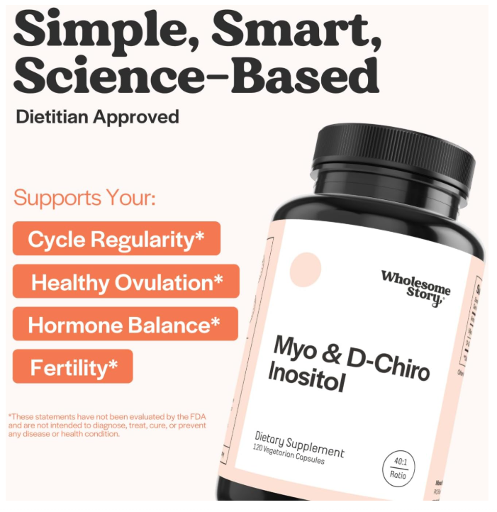 Myo-inositol y D-Chiro inositol | Equilibrio hormonal y soporte de función ovárica | 120 Uds