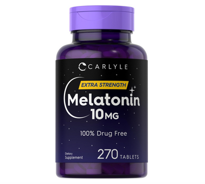 Melatonina Carlyle | 10mg | 270 Tabletas | con L-Teanina