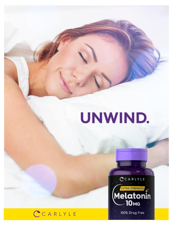 Melatonina Carlyle | 10mg | 270 Tabletas | con L-Teanina