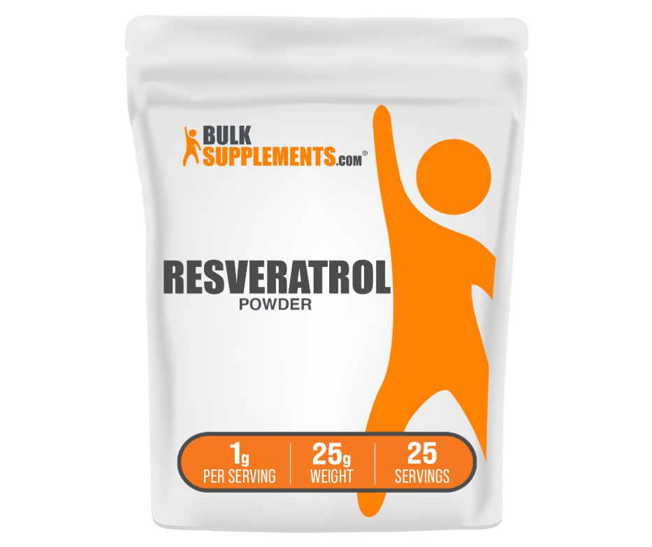 Resveratrol en Polvo BulkSupplements | 0.04 oz por porción, 25g (0.88 oz)