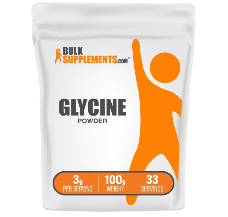 Glicina en polvo BulkSupplements | 3000 mg puro y sin gluten | 100 g (3.5 oz)