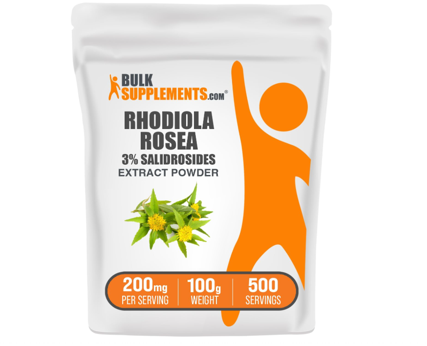 Rhodiola en Polvo Bulksuppleets| 3% Salidrosides | 200 mg por porción | 500 porciones, 100 g (3.5