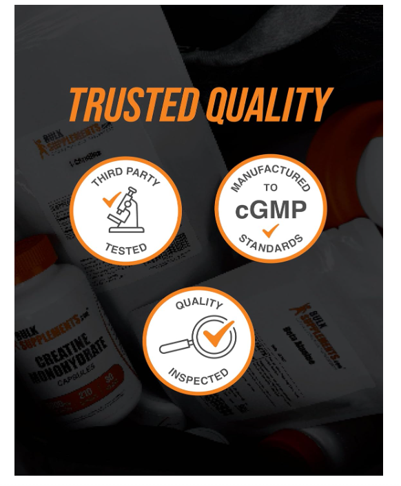 Taurina en Polvo Bulksupplements | Sin sabor y sin gluten | 2g por porción, 500g (1.1 lbs)