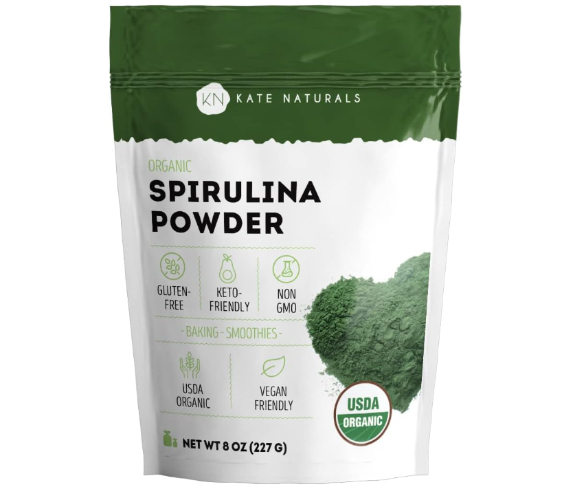 Espirulina en Polvo Kate Naturals | Apoyo Inmunológico y antioxidantes | 8 onzas