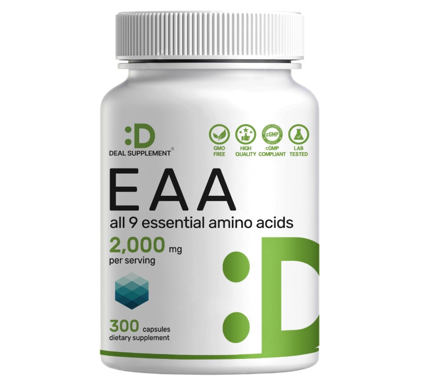 Amino Ácidos Esenciales (EAA) Deal Supplemet | 2000mg | 300 Cápsulas