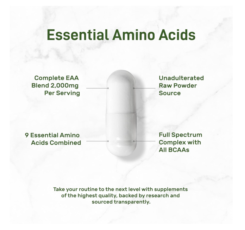 Amino Ácidos Esenciales (EAA) Deal Supplemet | 2000mg | 300 Cápsulas