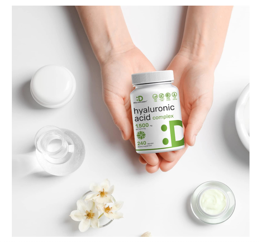 Ácido Hialurónico Deal Supplement | 1,500 mg | 240 cápsulas | con MSM y vitamina C