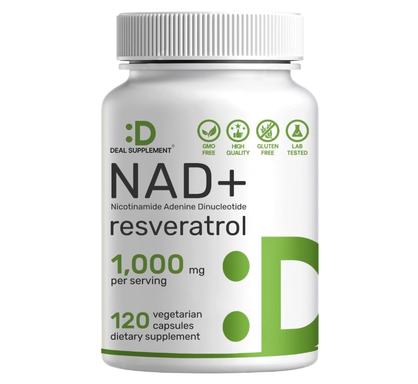 NAD + Resveratrol Deal Supplement  |1000 mg | 120 cápsulas