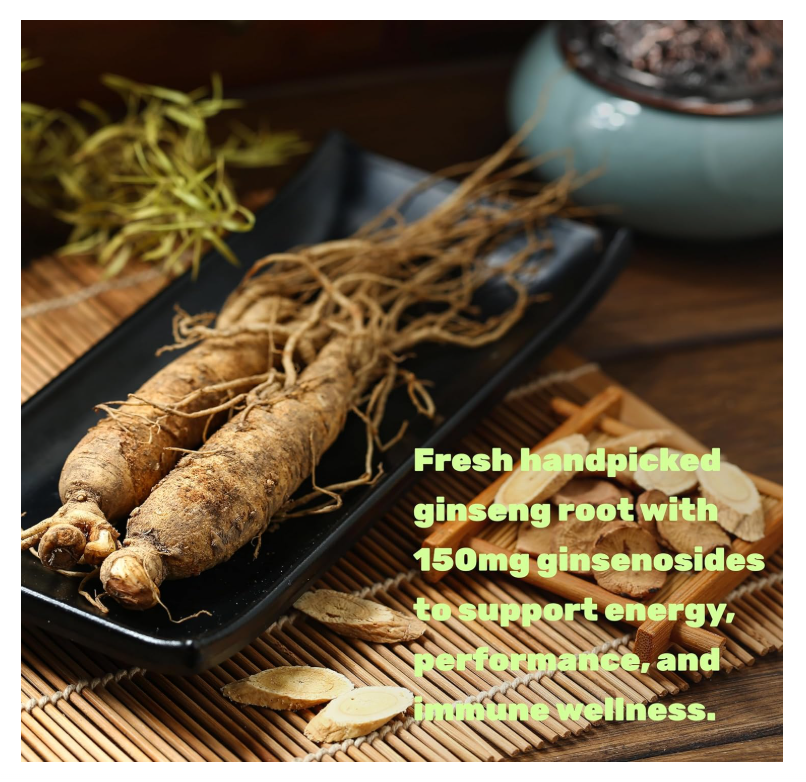 Ginseng Panax Rojo Coreano Deal Supplement | 7500 mg | 240 cápsulas blandas