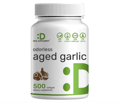 Ajo Envejecido Deal Supplement | 6000mg | 500 cápsulas de gel suave