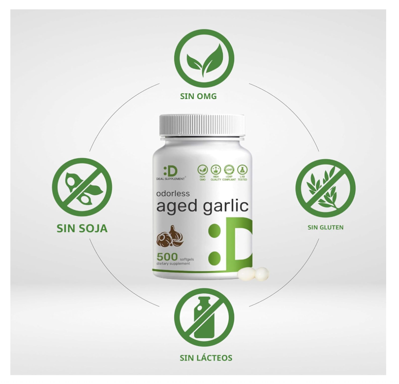 Ajo Envejecido Deal Supplement | 6000mg | 500 cápsulas de gel suave