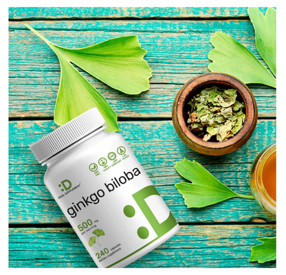 Ginkgo Biloba Deal Supplement | 500mg | 240 cápsulas | Extra fuerte