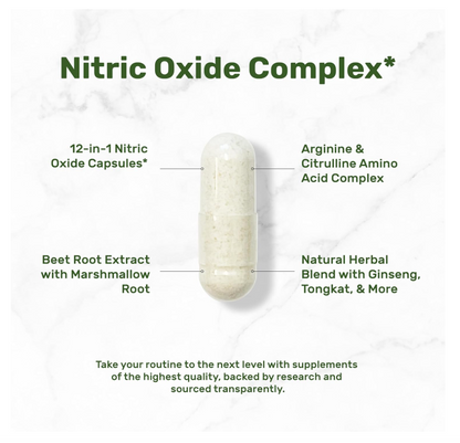 Óxido Nítrico 3000 mg Deal Supplment | 300 Cápsulas | Complejo 12 en 1 – Arginina, citrulina, ginseng rojo coreano, Tongkat Ali, raíz de maca