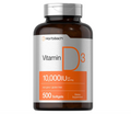 Vitamina D3 10000 UI Horbäach | 500 cápsulas blandas | Suplemento sin OMG, sin gluten | Fórmula de alta potencia