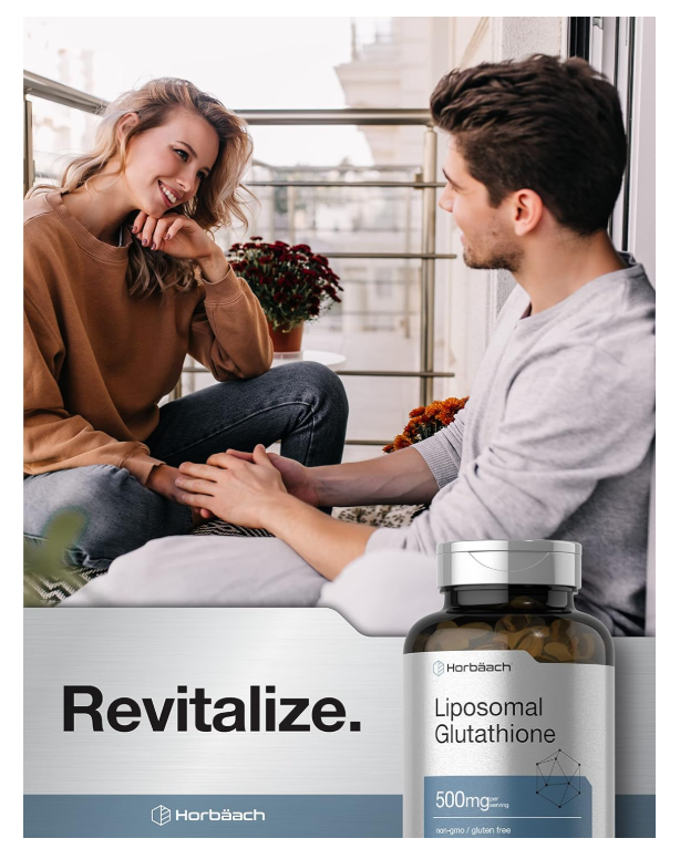 Glutatión Liposomal 500 mg  Horbaach | 90 cápsulas blandas | Sin OMG y sin gluten