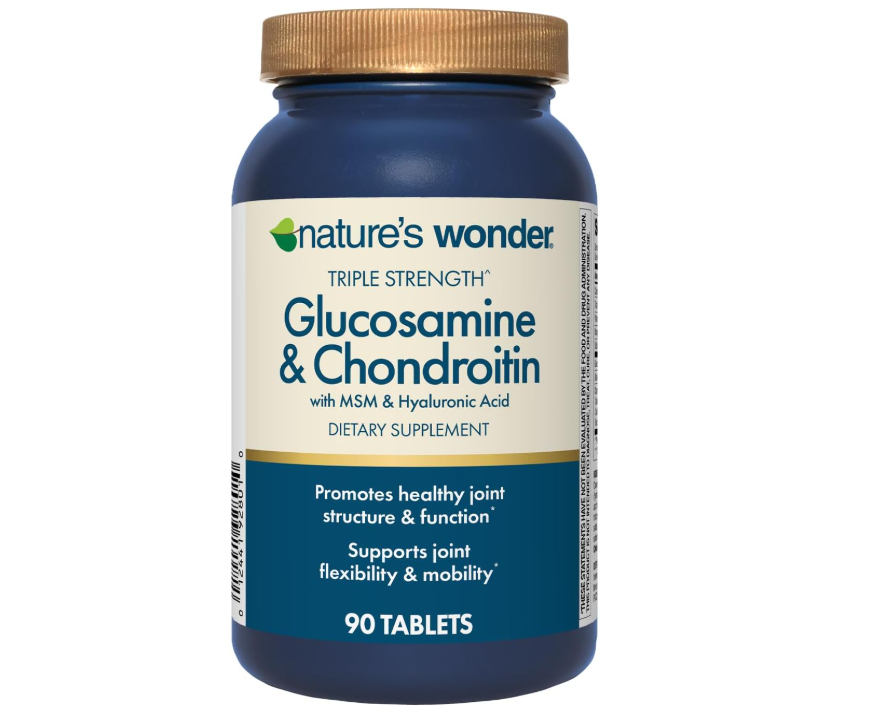 Glucosamina Condroitina de Triple Fuerza con MSM y Ácido Hialurónico y Boswellia | Nature's Wonder | Para Salud de Articulaciones