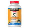 Vitamina C Masticable 500 Mg | Kirkland Signature | Sabor a Naranja | 500 Tabletas