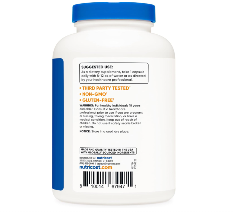 Citrato de Potasio | 99 mg | 500 Cápsulas