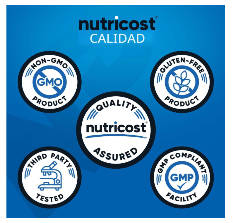 Óxido Nítrico 2250 mg Nutricost | 180 cápsulas | 750 mg por cápsula | 60 porciones | Sin gluten y sin OMG