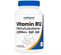 Vitamina B12 2000 mcg Nutricost | Metilcobalamina | 240 Cápsulas