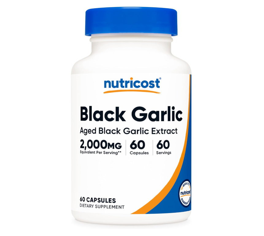 Ajo Negro Nutricost 2000mg | 60 Cápsulas | Vegano, sin gluten y sin OMG