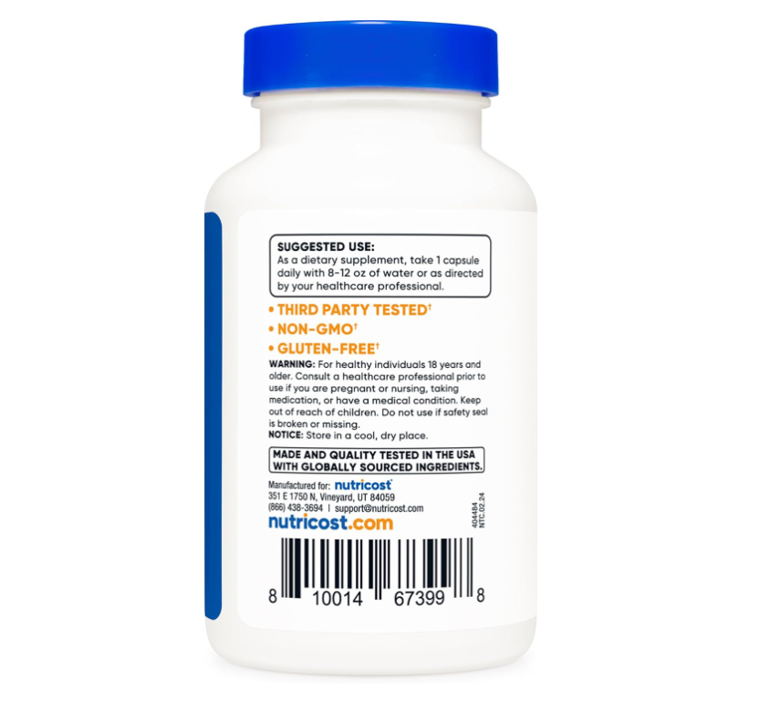 Serrapeptasa Nutricost 120,000 SPU | 120 Cápsulas | Sin gluten, sin OMG y apto para vegetarianos