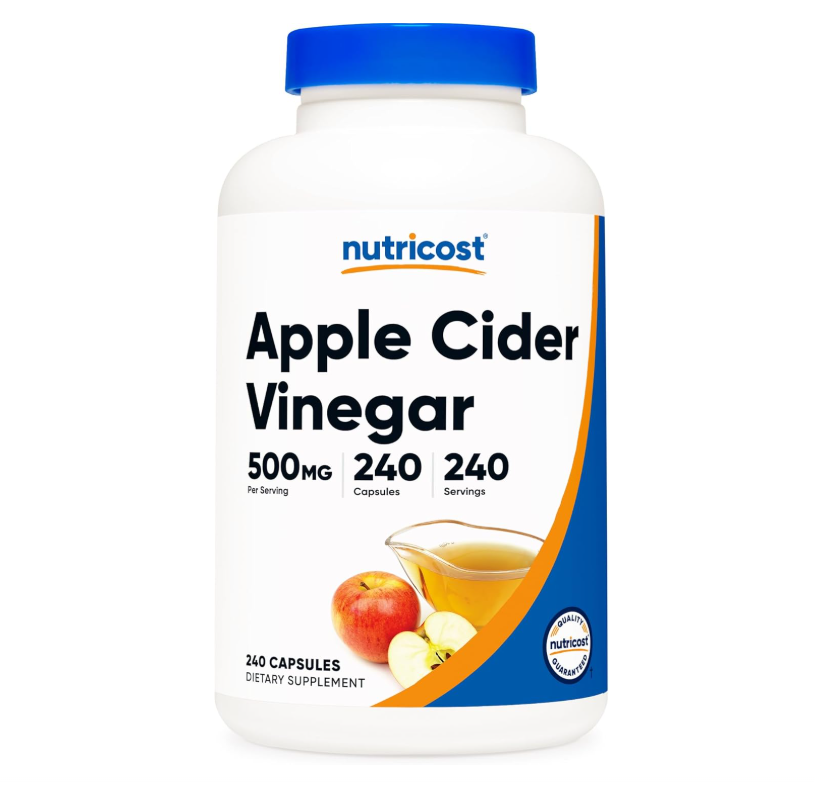 Vinagre de Manzana Nutricost  | 500 Mg | 018 oz |240 Cápsulas