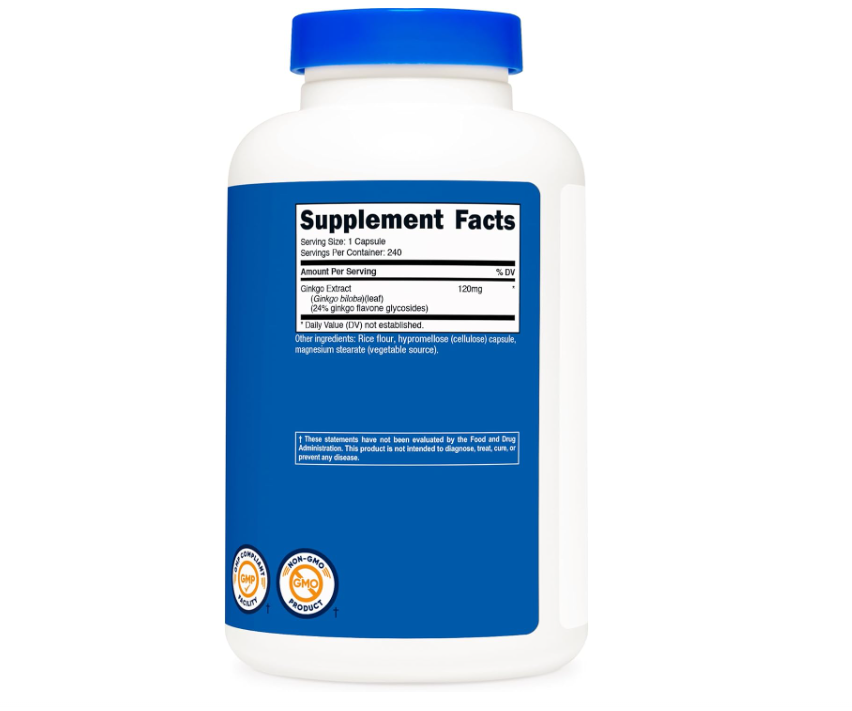 Ginkgo Biloba Nutricost | 120 mg | 240 Cápsulas