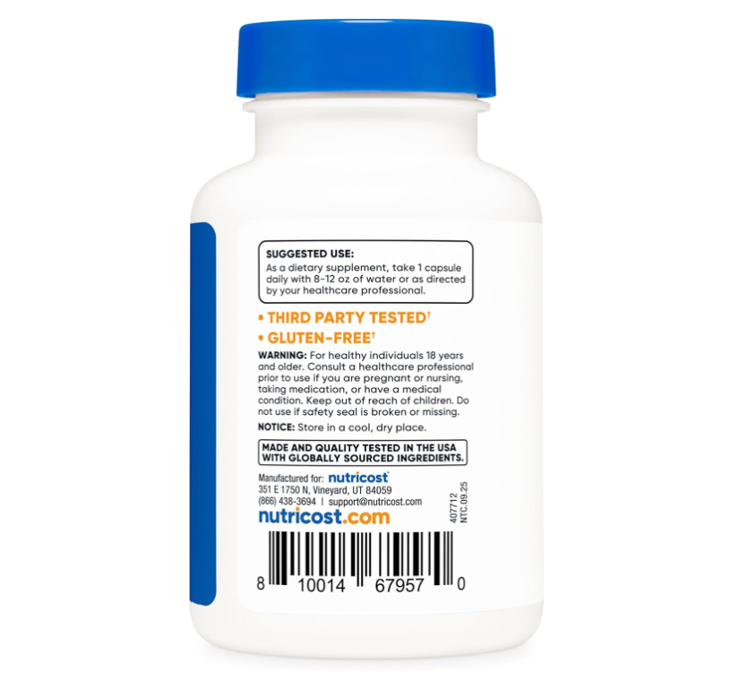 Yohimbina Nutricost  HCL 5 mg | 120 Cápsulas | Fuerza Extra