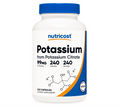 Citrato de Potasio Nutricost  99 mg | 240 Cápsulas | Sin gluten, sin OMG