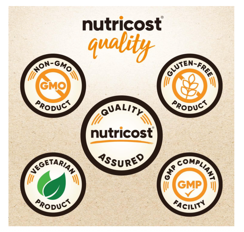 Espirulina orgánica Nutricost de 500 mg | 240 Comprimidos | Sin gluten, sin OMG