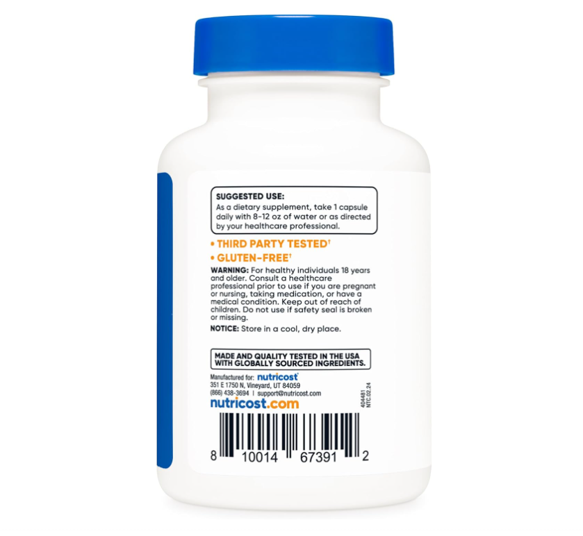 Policosanol Nutricost  40 mg | 120 Cápsulas | Sin gluten, sin OMG y apto para vegetarianos