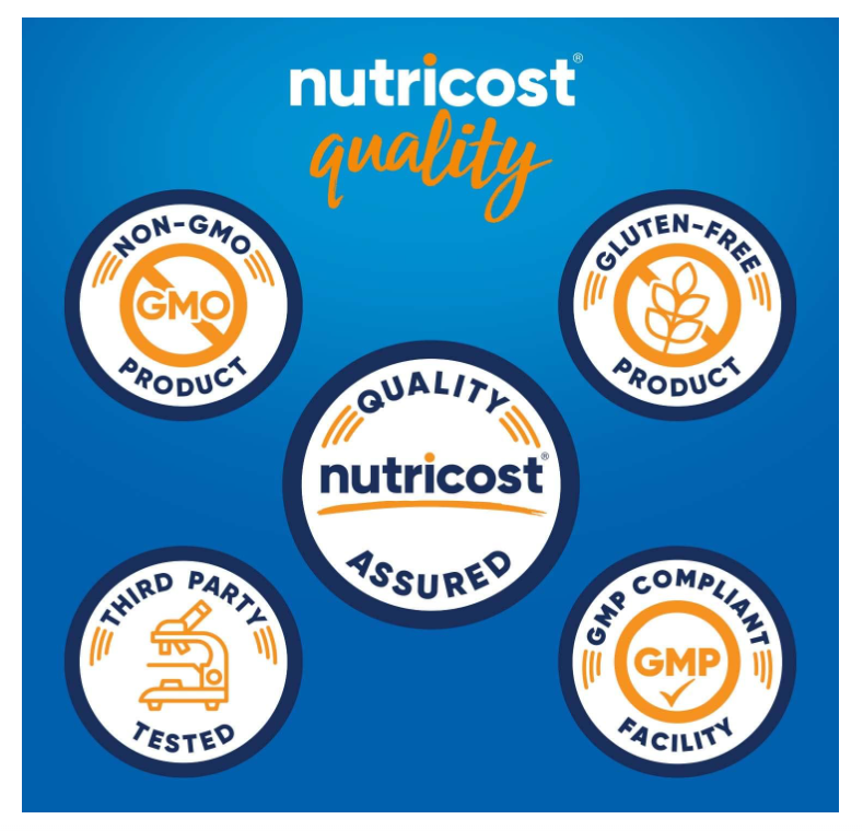 Aceite de Coco Nutricost 1000 mg | 120 Cápsulas| Sin gluten y sin OMG