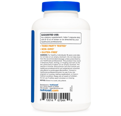 Niacina Nutricost (Vitamina B3) | 500mg | 240 Cápsulas