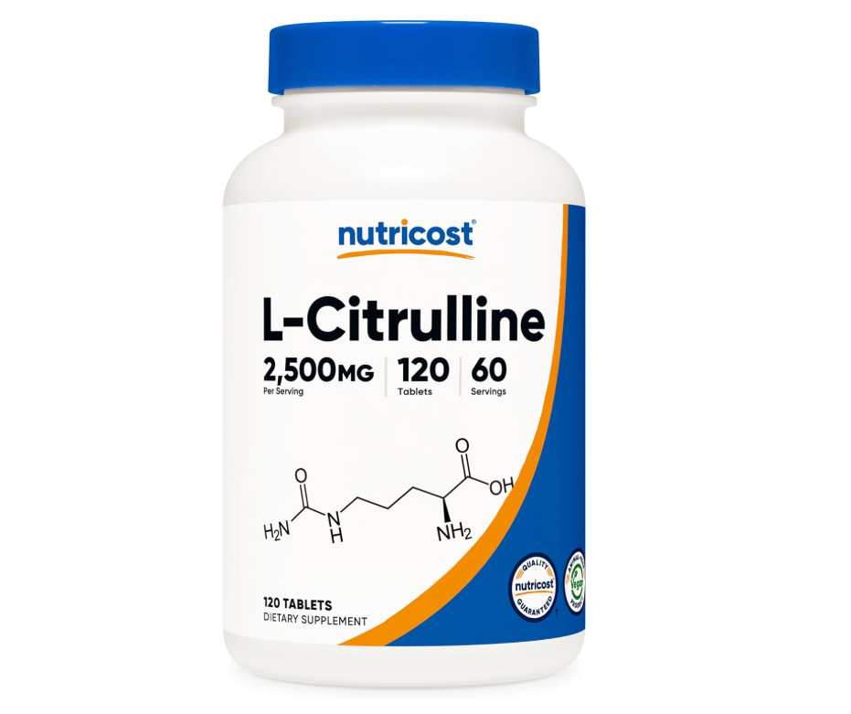 L-citrulina Nutricost  2500 mg | 120 Tabletas | Suplemento sin OMG y sin gluten