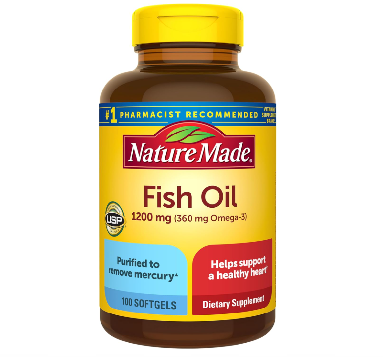 Aceite de Pescado Nature Made | Omega 3 |  1200 mg | 100 Uds | Apoyo cardíaco saludable