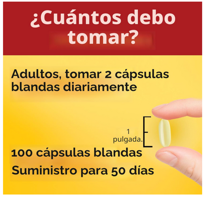Aceite de Pescado Nature Made | Omega 3 |  1200 mg | 100 Uds | Apoyo cardíaco saludable