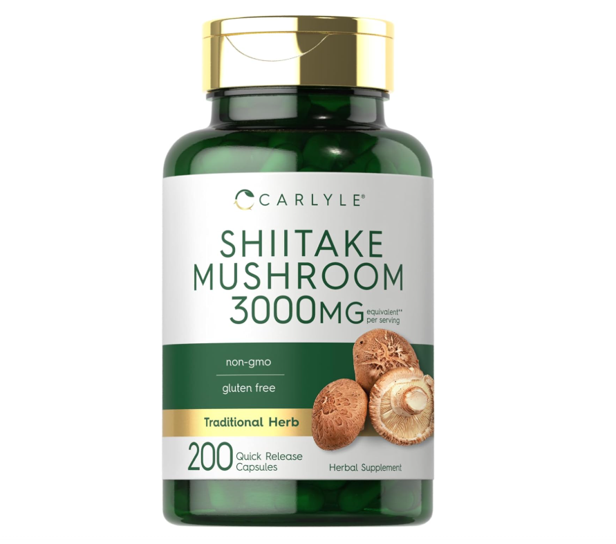 Shiitake Carlyle  3000mg | 200 cápsulas | Sin OMG, Sin gluten