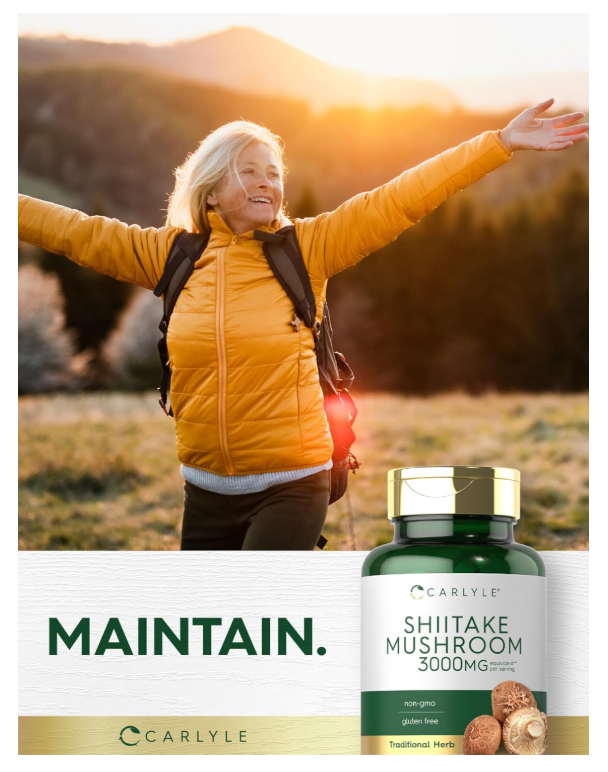 Shiitake Carlyle  3000mg | 200 cápsulas | Sin OMG, Sin gluten