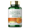 Curcumina de Cúrcuma con Pimienta Negra Carlyle  | 3000 mg | 90 cápsulas | Con bioperina | Sin OMG, Sin Gluten
