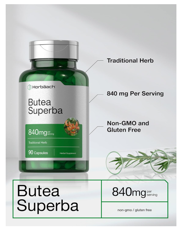 Butea Superba Horbäach  | 840mg | 90 Cápsulas | Sin OMG, sin Gluten