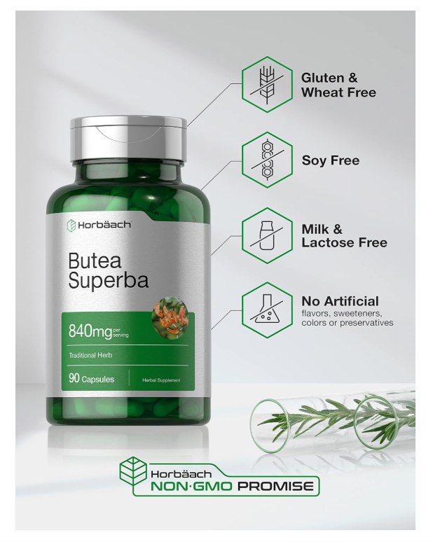 Butea Superba Horbäach  | 840mg | 90 Cápsulas | Sin OMG, sin Gluten