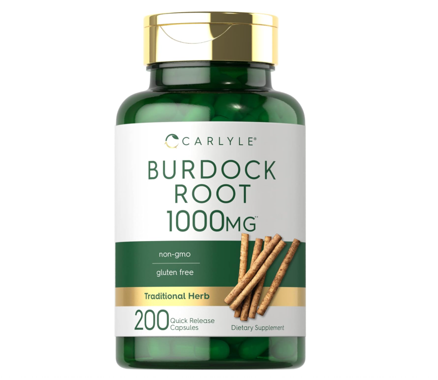 Raíz de Bardana Carlyle  | 1000 mg | 200 Cápsulas | Sin OMG y Sin Gluten | Extracto de Arctium Lappa